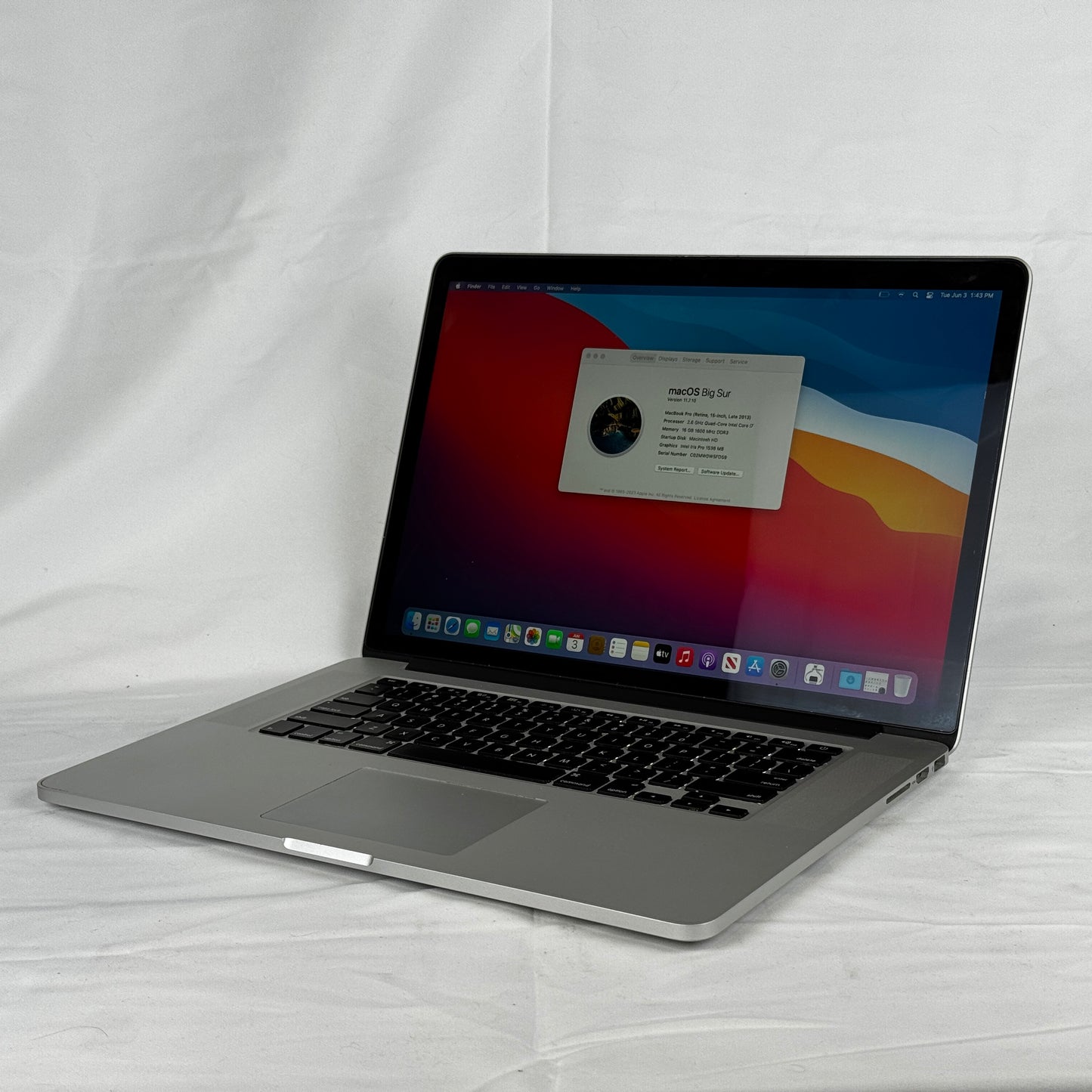 Apple Macbook Pro 2013 A1398 / Intel Core i7 16G RAM 128G SSD